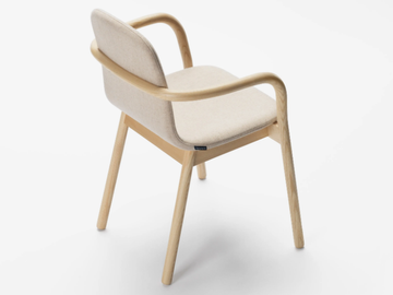 HUG - Fabric chair with armrests by Zilio A&C - view 3